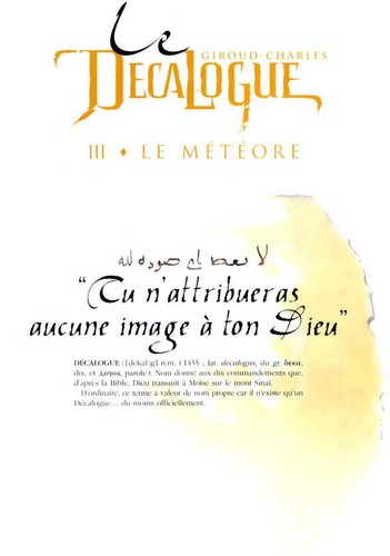 Décalogue (Le) — Le météore (T3)